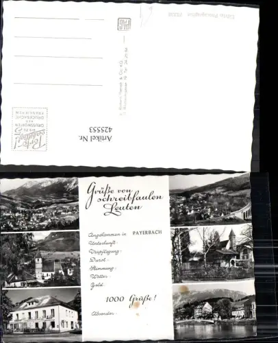 425553,Schreibfaulheit Grüße v. Schreibfaulen Leuten Payerbach Ansichten Kirche Brücke