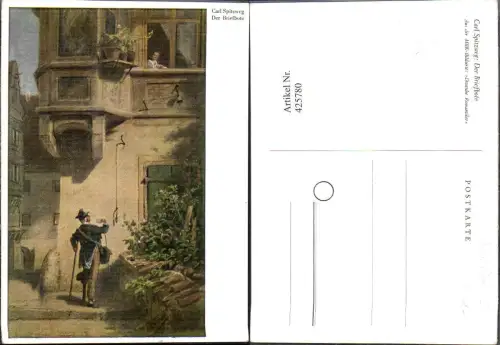 425780,Künstler Ak Carl Spitzweg Der Briefbote Briefträger Postmann Post