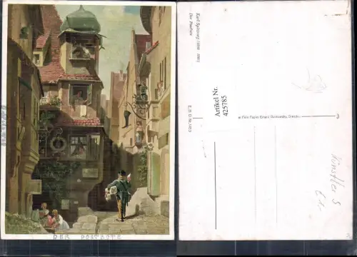 425785,Künstler Ak Karl Carl Spitzweg Der Postbote Briefträger Postmann pub Erhard Bunkowsky Dresden 1453