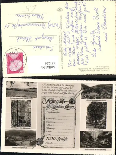 431226,Schreibfaulheit Feriengruß v. schreibfaulen Leuten Waldkatzenbach Wolfsschlucht