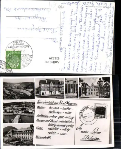 431229,Schreibfaulheit Kurzbericht Bad Nassau Kurheim Schloss Rathaus