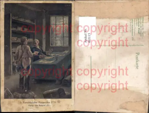 465115,Künstler Ak Gustav Müller Kursächsischer Postmeister 1770 Post Briefträger
