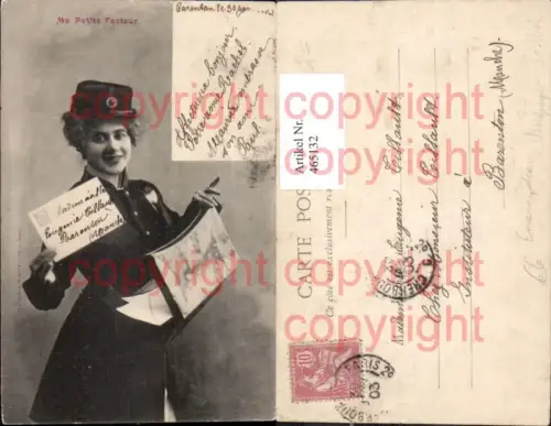465132,Frau Briefträgerin Postbotin Emanzipation Post Postwesen