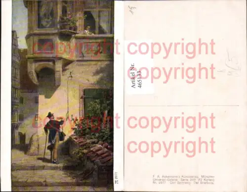 465133,Carl Spitzweg Der Briefbote Postbote Briefträger Post pub F.A. Ackermann 289/2977