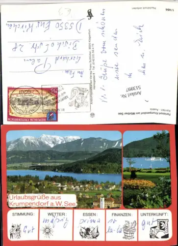 513997,Schreibfaulheit Urlaubsgrüße Krumpendorf am Wörthersee Mehrbildkarte