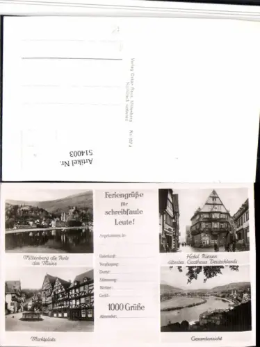 514003,Schreibfaulheit Feriengrüße von schreibfaule Leute Miltenberg Mehrbildkarte