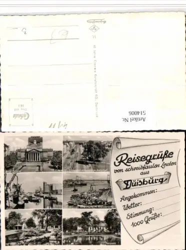 514006,Schreibfaulheit Reisegrüße von schreibfaulen Leuten Duisburg Mehrbildkarte