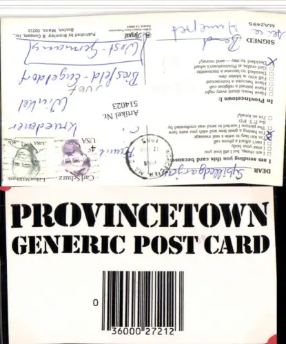 514023,Schreibfaulheit Provincetown Generic Post Card