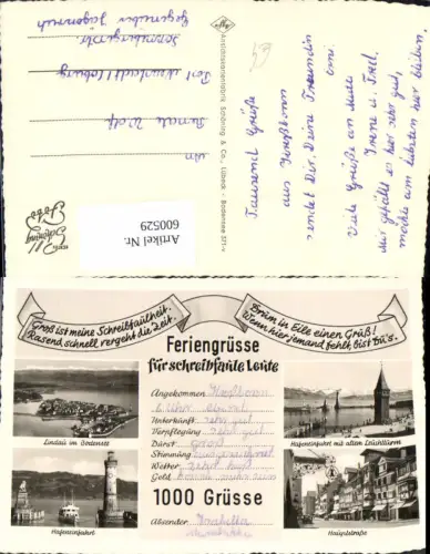 600529,Schreibfaulheit Feriengrüße für schreibfaule Leute Lindau i. Bodensee