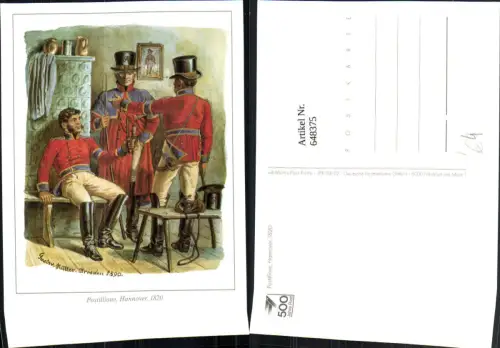 648375,Künstler Ak Gustav Müller Postillione Hannover 1820 Briefträger Postwesen
