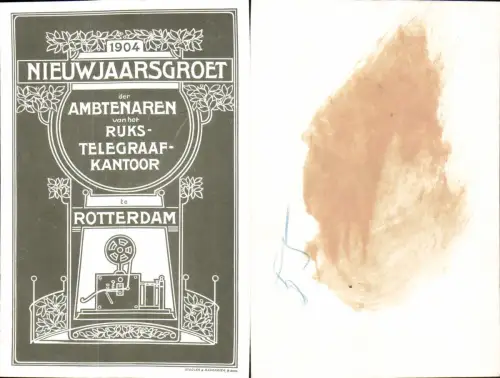 Postwesen Rotterdam 1904 Telegraphenamt Jugendstil Art Nouveau pub Stadler e Sauerbier