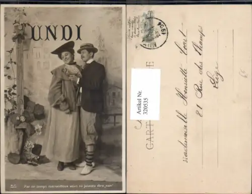 320535,Fotomontage Lundi Wochentag Montag Paar Fächer Blumen