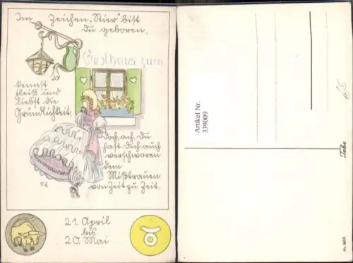 339009,Künstler Ak Stier Sternzeichen Astrologie Astronomie