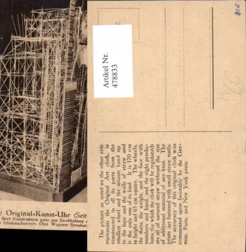 478833,Astronomische Uhr Die Original Kunstuhr Otto Wegener Straßburg