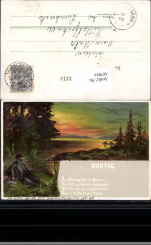 487844,Künstler Ak Wochentag Montag Allegorie