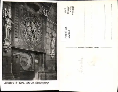 562963,Münster i. Westfalen Dom Uhr im Chorumgang Kunstuhr Astronomische Uhr