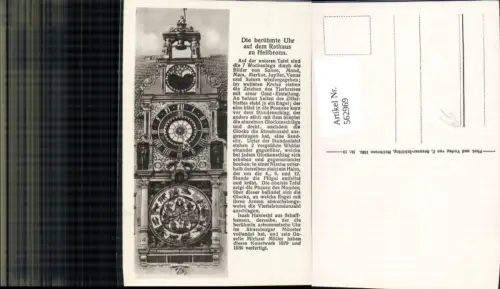 562969,Heilbronn Uhr Rathaus Astronomische Uhr