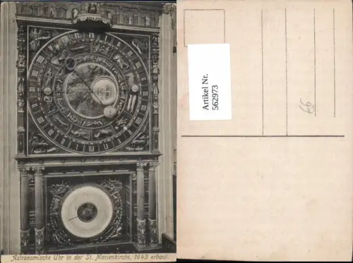 562973,Rostock St Marienkirche Astronomische Uhr
