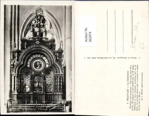 562974,Beauvais La Cathedrale L Horloge Astronomische Uhr