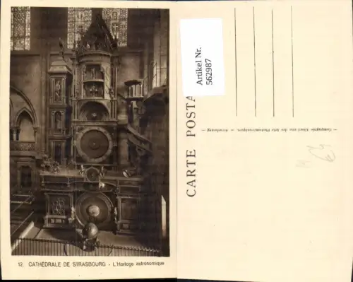562987,Cathedrale de Strasbourg Straßburg L Horloge astronomique Astronomische Uhr