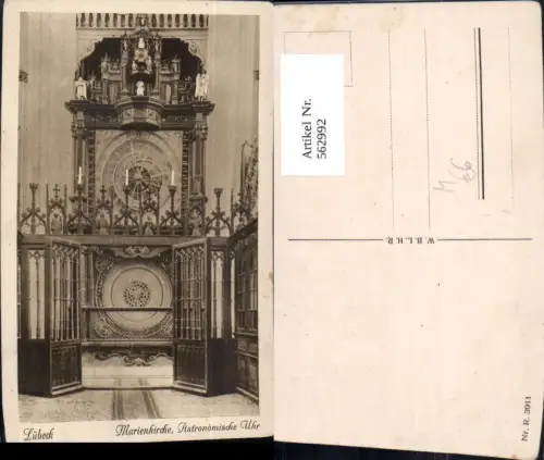 562992,Lübeck Marienkirche Astronomische Uhr