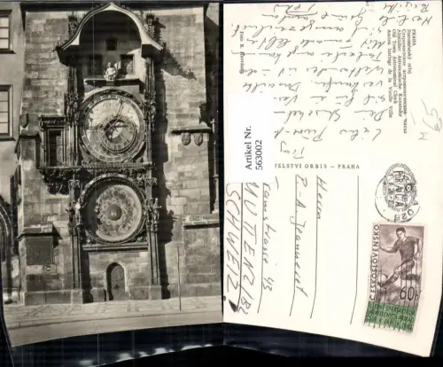 563002,Prag Praha Altstädter Rathaus-Uhr Staromestsky orloj Astronomische Uhr