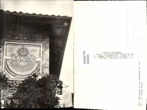 563044,Cite Medievale du Vieux Perouges Le Cadran Solaire Sonnenuhr