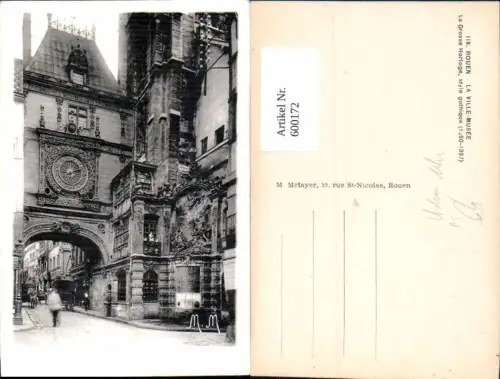 600172,Foto Ak Astronomische Uhr Rouen La Grosse Horloge