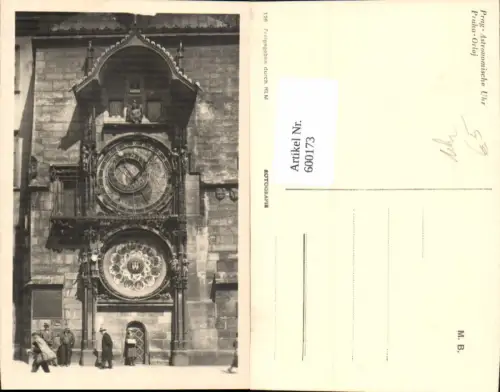 600173,Foto Ak Astronomische Uhr Praha Prag Orloj