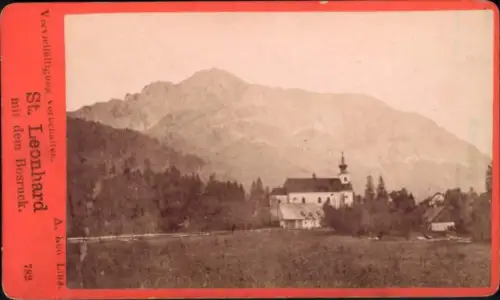 414246,CDV St Leonhard m. d. Bosruck um 1880 Spital am Pyhrn pub A. Red Linz