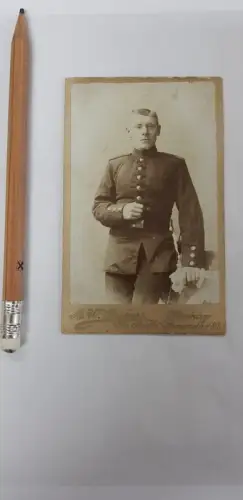 595019,Fotografie CDV Foto Atelier A.W. Popken Hamburg St. Pauli Soldat Uniform