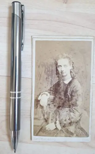 646582,CDV Kabinettfoto Carl Westendorp Cöln Köln Frau Locken Anna Pockorni Pokorni