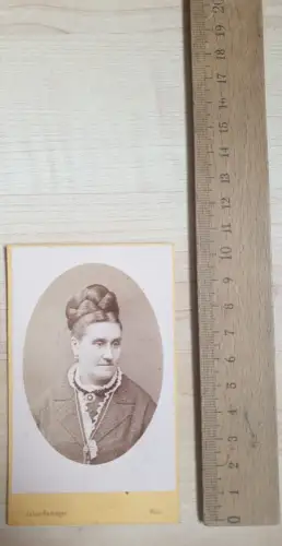 Fotografie Julius Gertinger 1875 Wien Frau Frisur