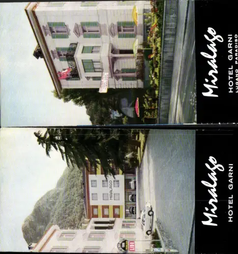 Reklame Lugano Paradiso Miralago Garni Lido Albergo Hotel