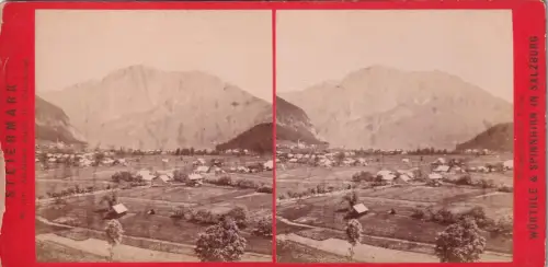 Stereo-Fotografie Alt-Aussee g. Trisselwand um 1880 pub Würthle e Spinnhirn 509