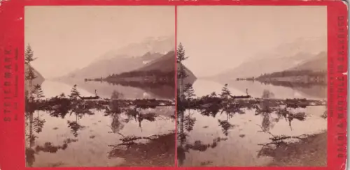 Stereo-Fotografie Grundlsee Gössl Aussee um 1880 pub Baldi e Würthle 519