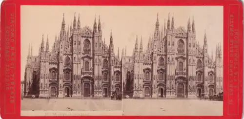 Stereo-Fotografie Milano Mailand 1870 pub Giacomo Brogi Fotograf Firenze