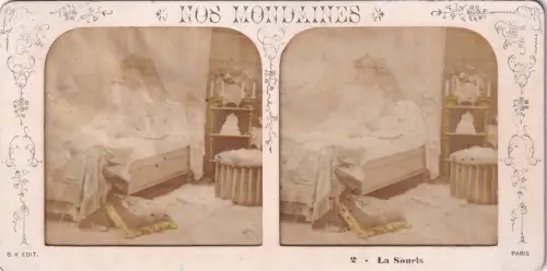 Stereo-Fotografie Nos Mondaines Erotik Risque B. K. Paris La Souris 2