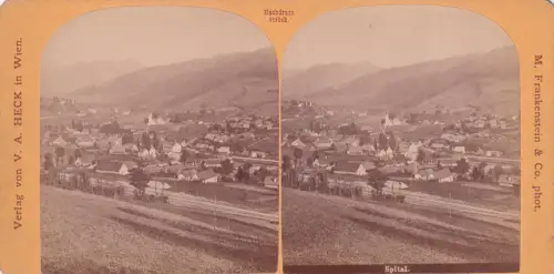 Stereo-Fotografie Spital am Pyhrn um 1880 pub M. Frankenstein e Co.