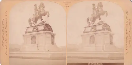 Stereo-Fotografie Wien Prinz Eugen Monument pub M. Frankenstein e Co. 261