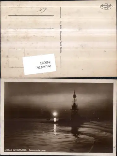 240583,Seebad Swinemünde Sonnenuntergang