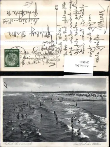 245851,Seebad Swinemünde Swinoujscie Im Spiel d. Wellen Strand