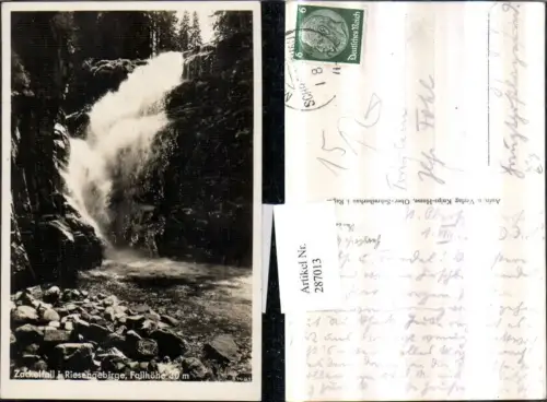 287013,Zackelfall Wasserfall im Riesengebirge b. Schreiberhau Szklarska Poreba