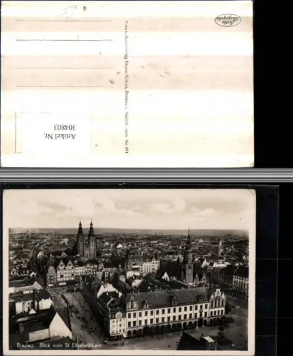 304803,Breslau Teilansicht Blick vom St. Elisabethturm