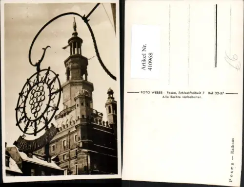 410968,Poland Posen Rathaus Turm
