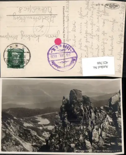 421766,Riesengebirge In den Schneegruben b. Krummhübel Karpacz