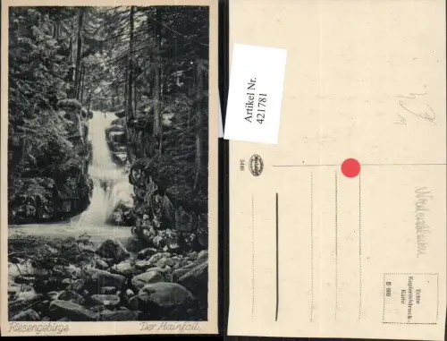 421781,Riesengebirge Hainfall Wasserfall b. Wodospad Podgornej b. Przesieka Karpacz