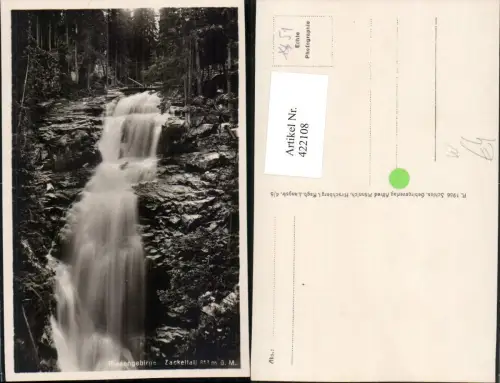 422108,Riesengebirge Zackelfall Wasserfall b. Schreiberhau Szklarska Poreba