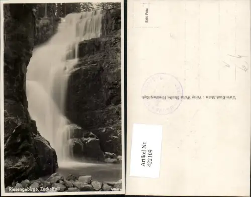 422109,Riesengebirge Zackelfall Wasserfall b. Schreiberhau Szklarska Poreba