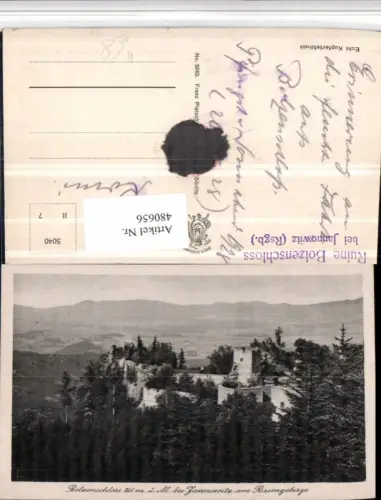 480656,Poland Ruine Bolzenschloss b. Jannowitz Janowice Wielkie